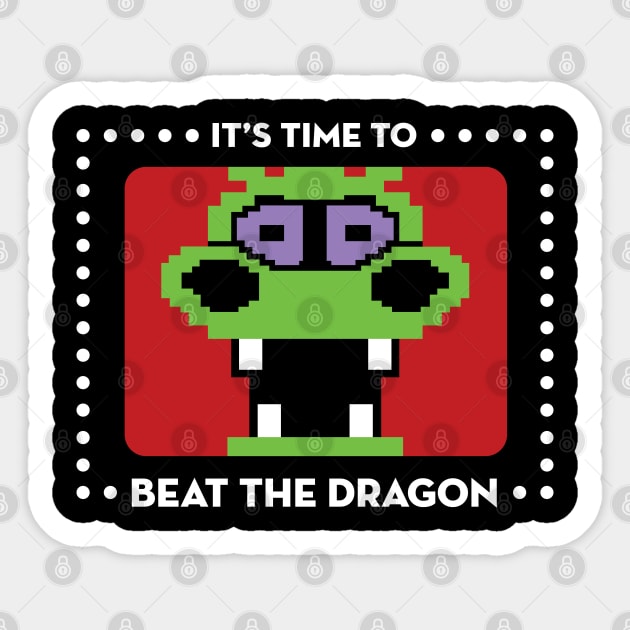 Beat The Dragon - Tic Tac Dough Sticker by Chewbaccadoll